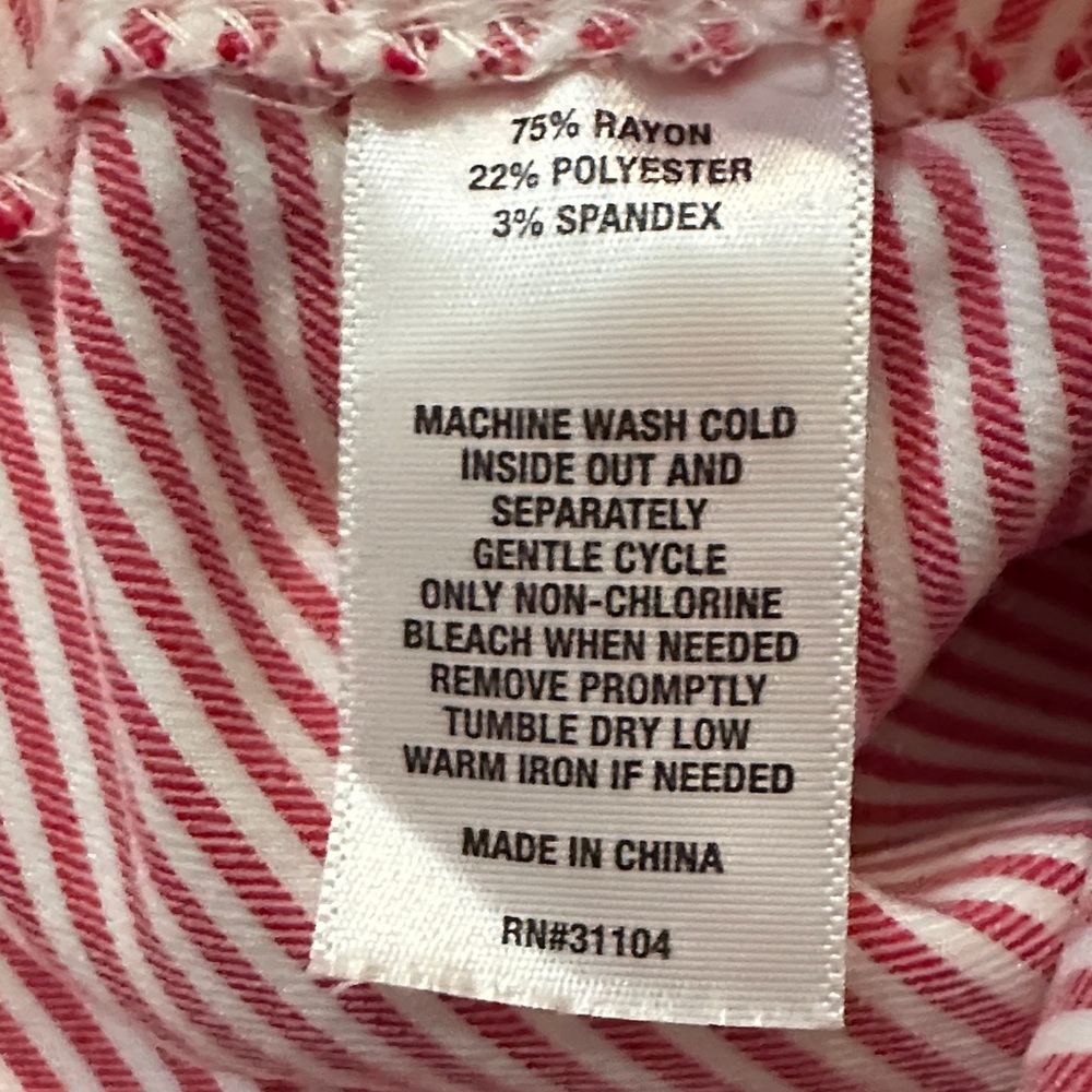 crown & ivy Red and White Striped Double Scallop Hem Skort - Picture 7 of 7